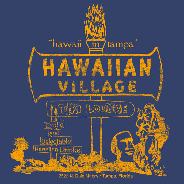 Hawaiian Village in Tampa is our featured design for December. Tiki Bar T-shirt Club 